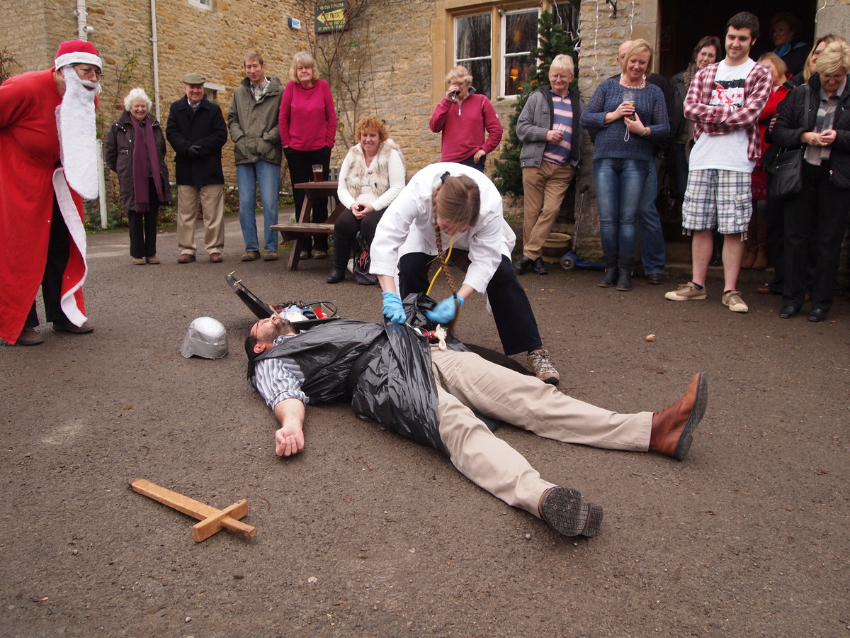 The Doctor tries to revive Bold Slasher